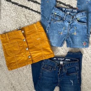 Girls 4t-5t jeans/skirt